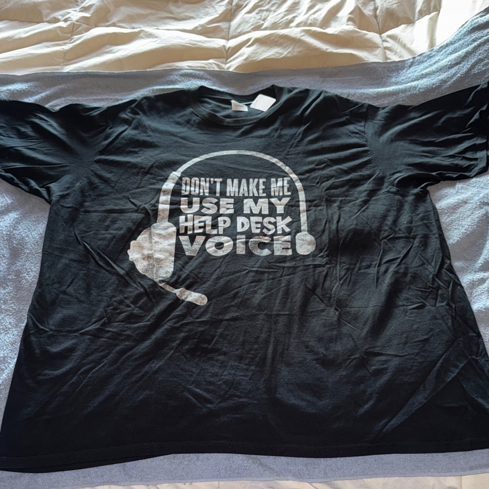 Amazon Black “Don’t Make Me Use My Help Desk Voice” Short Sleeve T-Shirt